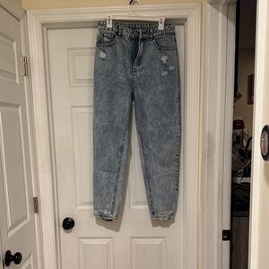 SHEIN Blue Straight Leg Jeans